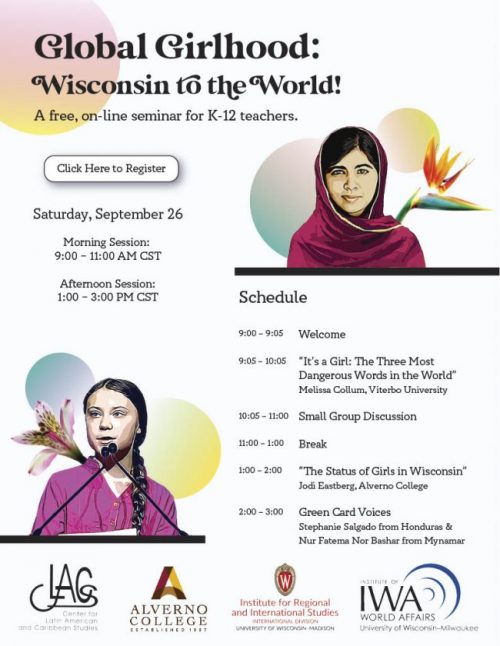 Global Girlhood, Wisconsin to the world, online seminar for K12 teachers