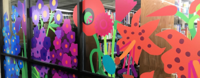 Colorful flowers painting