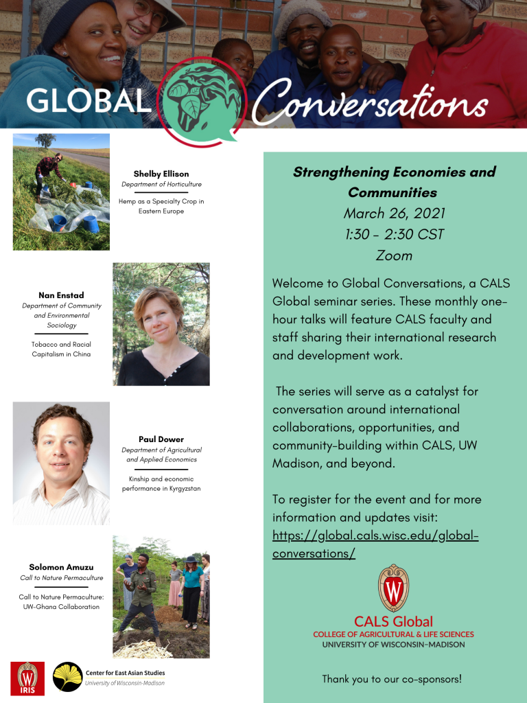 Global Conversations: Strengthening Economies and Communities, March 26, 2021, Online