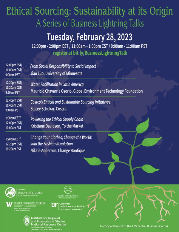 IRIS Event on Ethical Sourcing: Sustainability at its Origin, Tuesday, February 28, 2023
