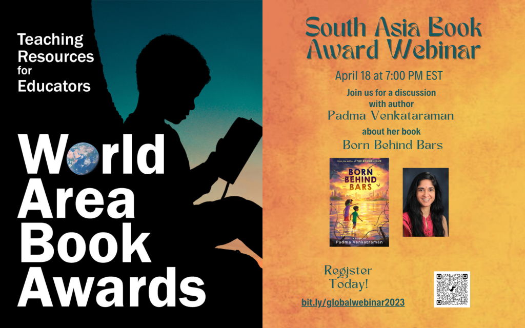 South Asia Book Award Webinar with Padma Venkataraman on April 18