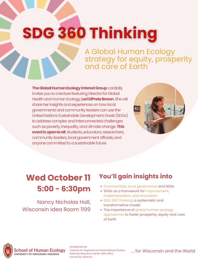 Event Poster: SDG 360 Thinking, Wednesday, October 11