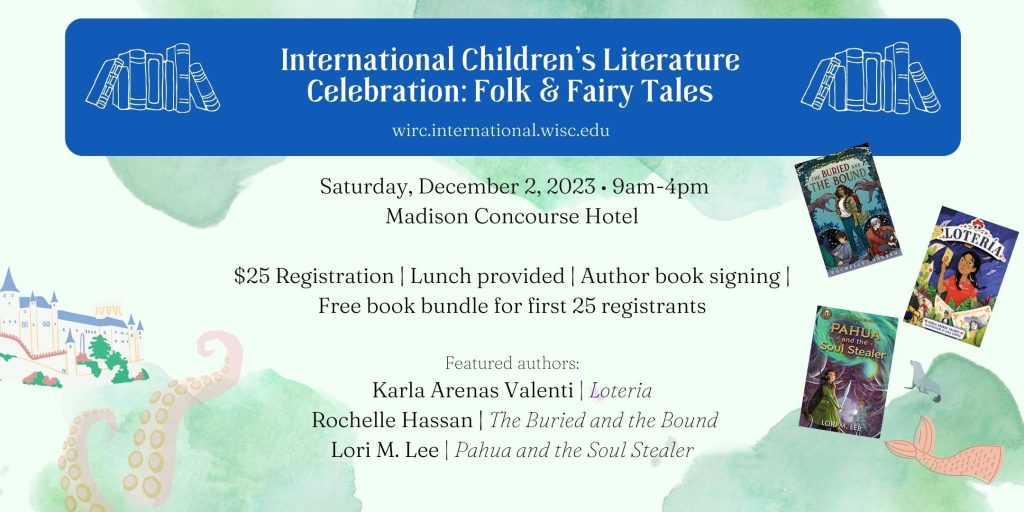 Event Poster: International Children's Literature Celebration: Folk & Fairy Tales on Saturday, December 2, 2023