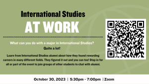 International Studies at Work, online session, October 30, 2023