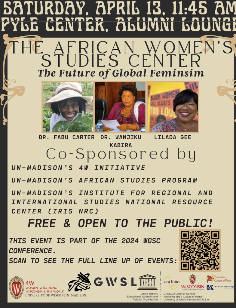 The African Women's Studies Center The future of Global Feminism Event Poster
