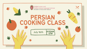 Persian Cooking Class July 16th 9 AM-1PM