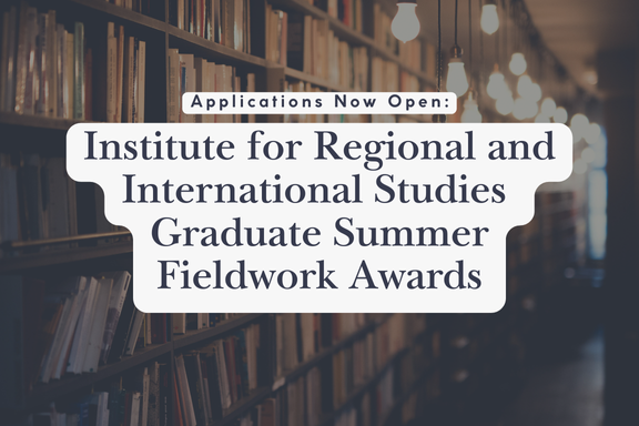 The application for the 2025 Institute for Regional and International Studies u0028IRISu0029 Graduate Summer Fieldwork Awards is now open. These are one-time awards of u00243,000 to be used in support of 6 or more weeks of summer fieldwork conducted outside the United States. Any continuing graduate student at the University of Wisconsin-Madison is eligible to apply. In collaboration with the Black Languages Arts and Culture Foundation u0028BLAC Foundationu0029, IRIS is pleased to offer a u00241,000 supplemental grant to students pursuing international field research in the global south on topics related to art, language, or culture. Applicants for research on the musical traditions of Equatorial Guinea will receive priority consideration. The deadline for both awards is February 14, 2024.