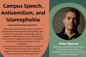Campus Speech: Defining Antisemitism, and Islamophobia