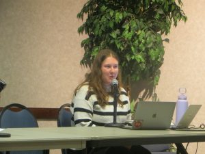 Claudia Liverseed Speaking during Event