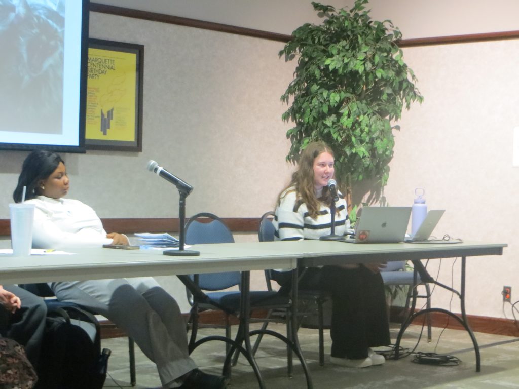 Claudia Liverseed Speaking during Event
