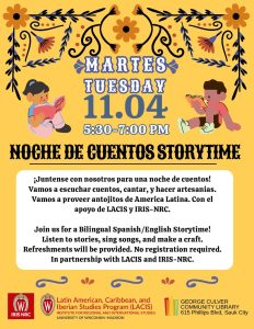 “Noche de Cuentos Storytime” (Bilingual Spanish/English Storytime)