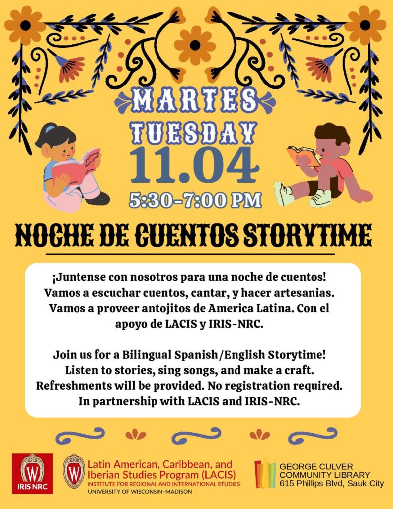 “Noche de Cuentos Storytime” (Bilingual Spanish/English Storytime)