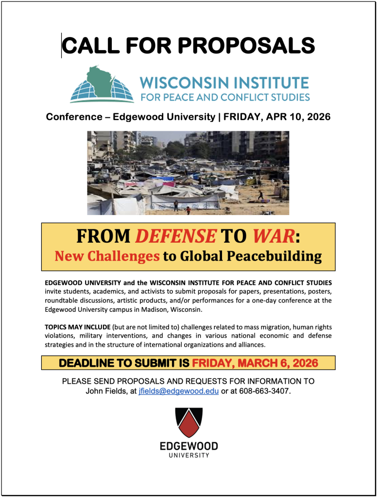2026 Annual Student-Faculty Conference on Peace and Conflict Studies - WIPCS
