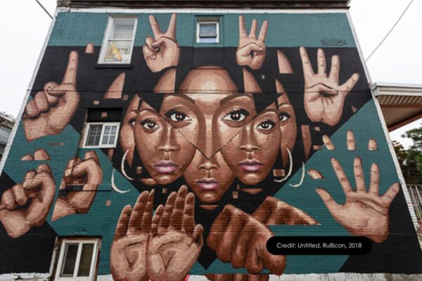 Image of mural on side of building